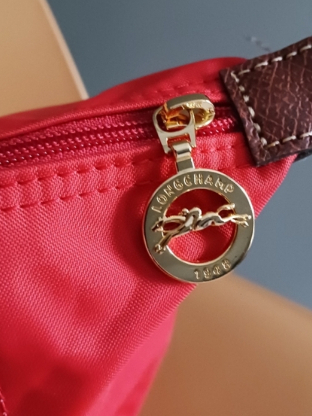 Longchamp Le Pliage Tote Bag, Foldable Pink - Picture 6 of 15
